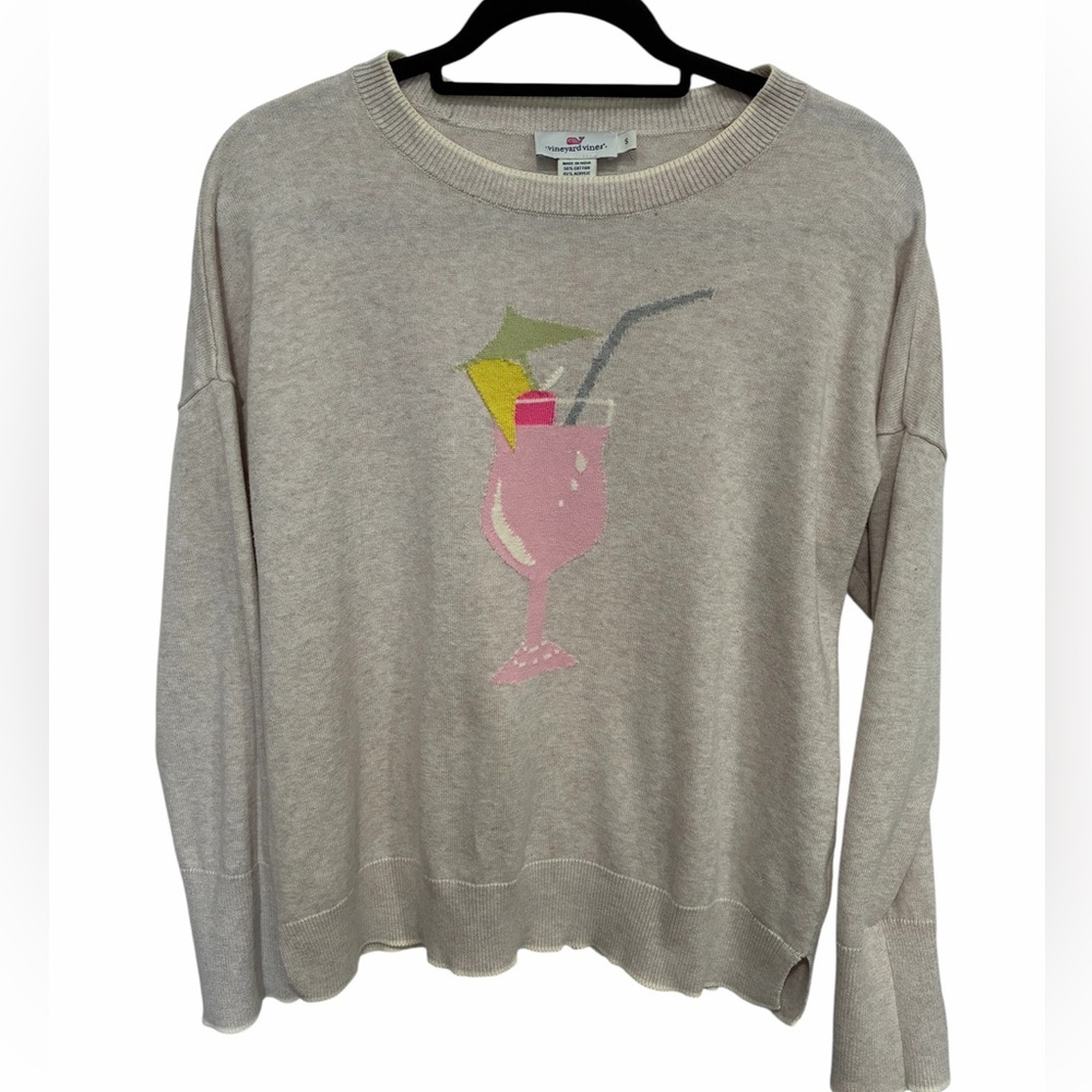 Vineyard Vines cocktail crewneck sweater relaxed fit